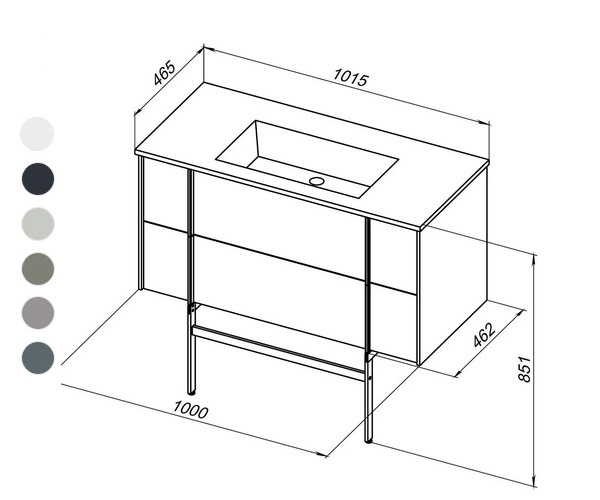 тумба с раковиной ALLEN BRAU REALITY 100